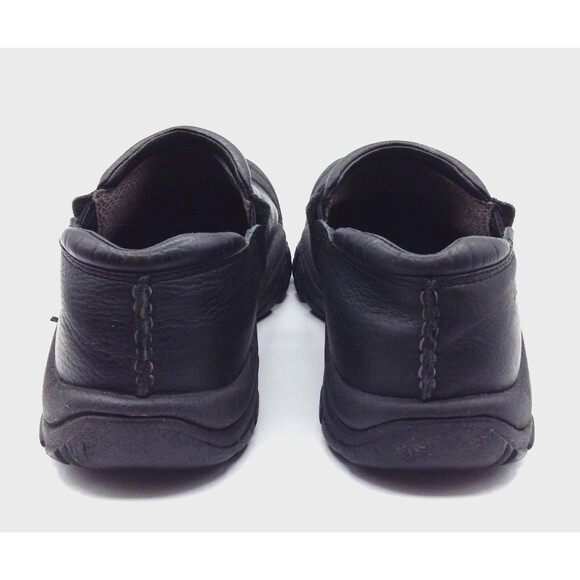 KEEN Slip On Shoes Wn 9 Black Providence Leather Outdoor Preppy Comfort Cushion - Picture 10 of 13